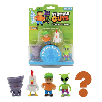 Stumble Guys 5’li Mini Figür Seti S2 Twister 3D oyuncak figürleriyle eğlenceli bir oyun deneyimi sunuyor.