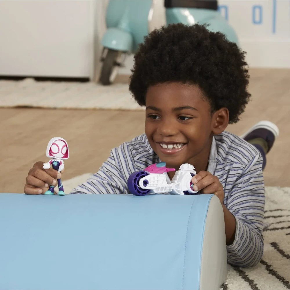 Spidey And His Amazing Friends Motosiklet ve Figür Ghost-Spider