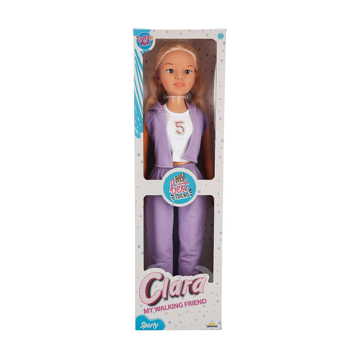 Dollz n More Yürüyüş Arkadaşım Clara Sporty 80 Cm Mor
