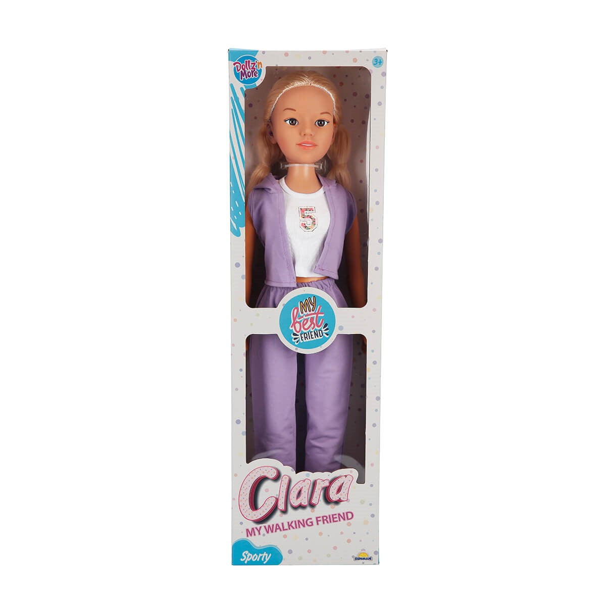 Dollz n More Yürüyüş Arkadaşım Clara Sporty 80 Cm Mor