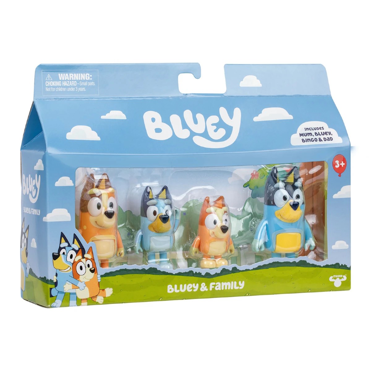 Bluey 4'lü Figür Set Bluey ve Ailesi 18916