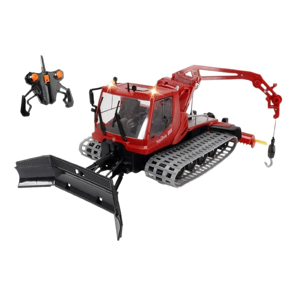 Dickie Pistenbully 600 RTR Uzaktan Kumandalı İş Makinası ile birlikte uzaktan kumanda görseli.