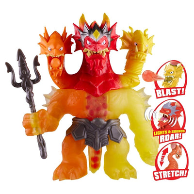 Goojitzu Stretch Strikers King Hydra Figürü GJT56000 | 3 Başlı Işıklı, Sesli ve Top Fırlatmalı Süper Esnek Kahraman 4 Yaş ve Üzeri Çocuklar İçin