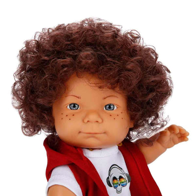 Dollz n More Curly Bebek 35 Cm Kurukafa Tişörtlü