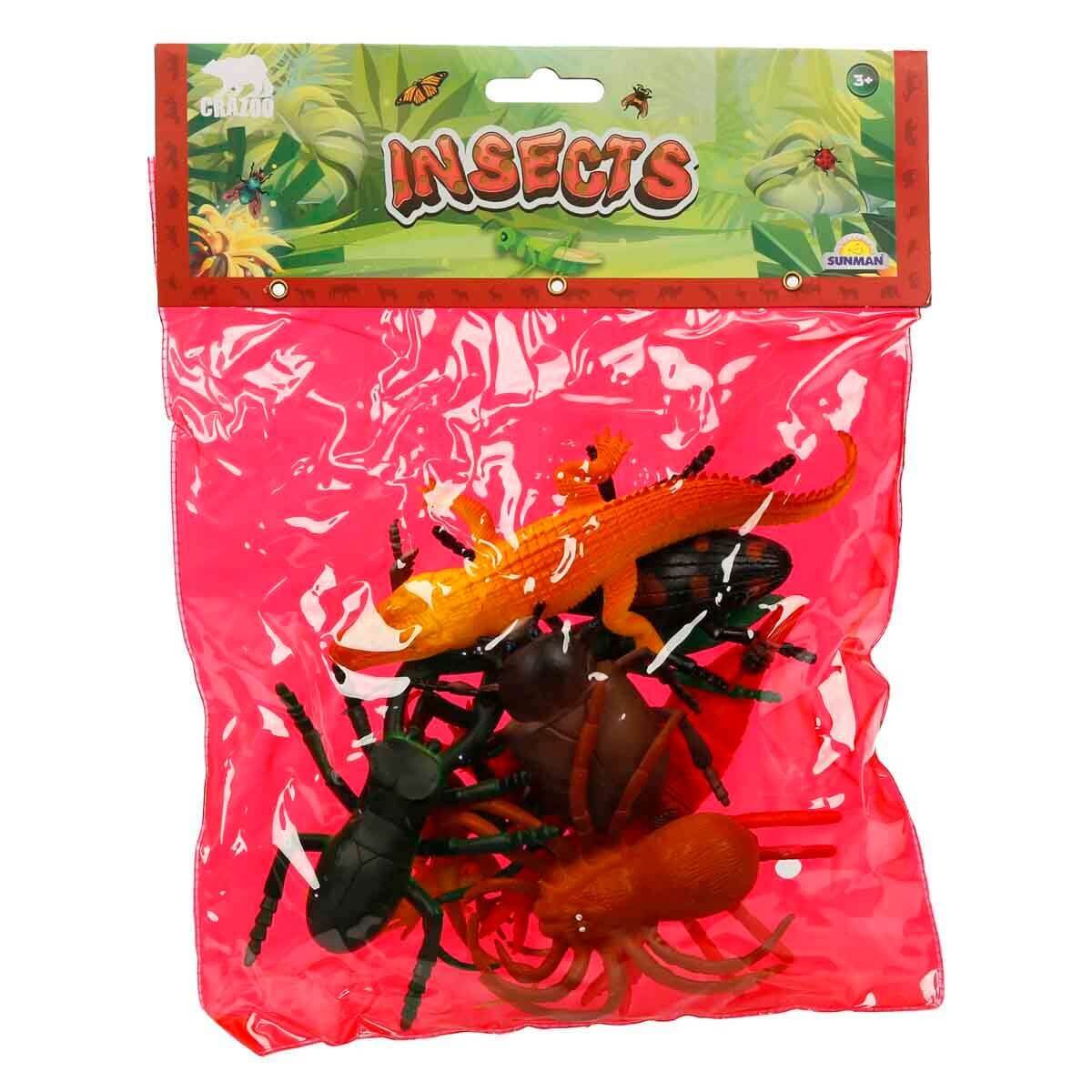 Crazoo Sürüngenler ve Böcekler Poşetli Figür Seti