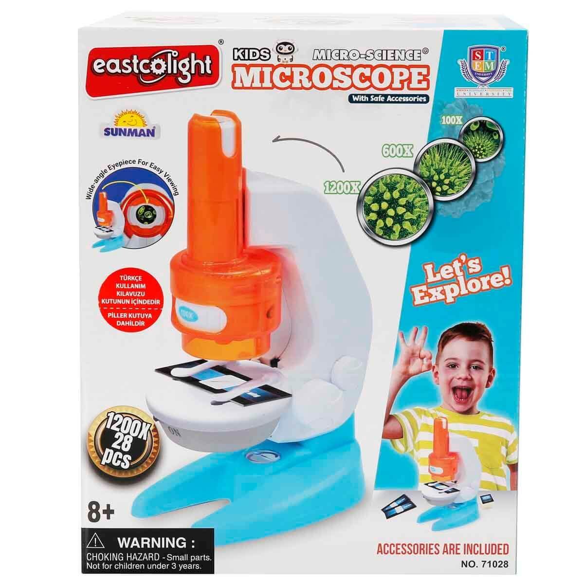 Eastcolight Bilim Seti Mikroskop 100x/600x/1200x 28 Parça