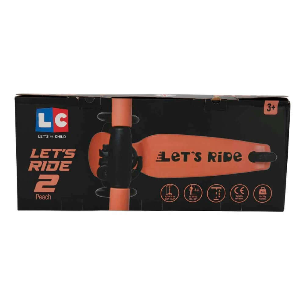 Let's Ride 3 Tekerlekli Katlanabilir Işıklı Scooter Somon