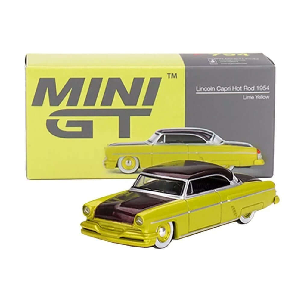 Mini GT Lincoln Capri Hot Rod 1954 Lime Yellow