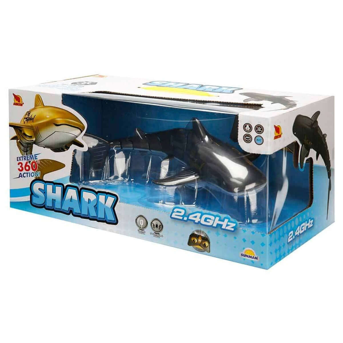 Suncon Uzaktan Kumandalı Köpek Balığı 30 Cm Siyah