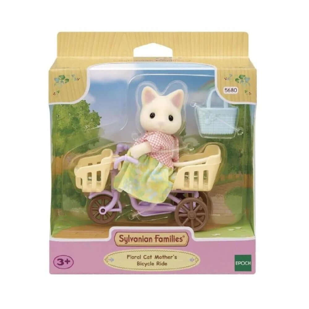 Sylvanian Families Çiçekli Kedi Anne Ve Bisiklet