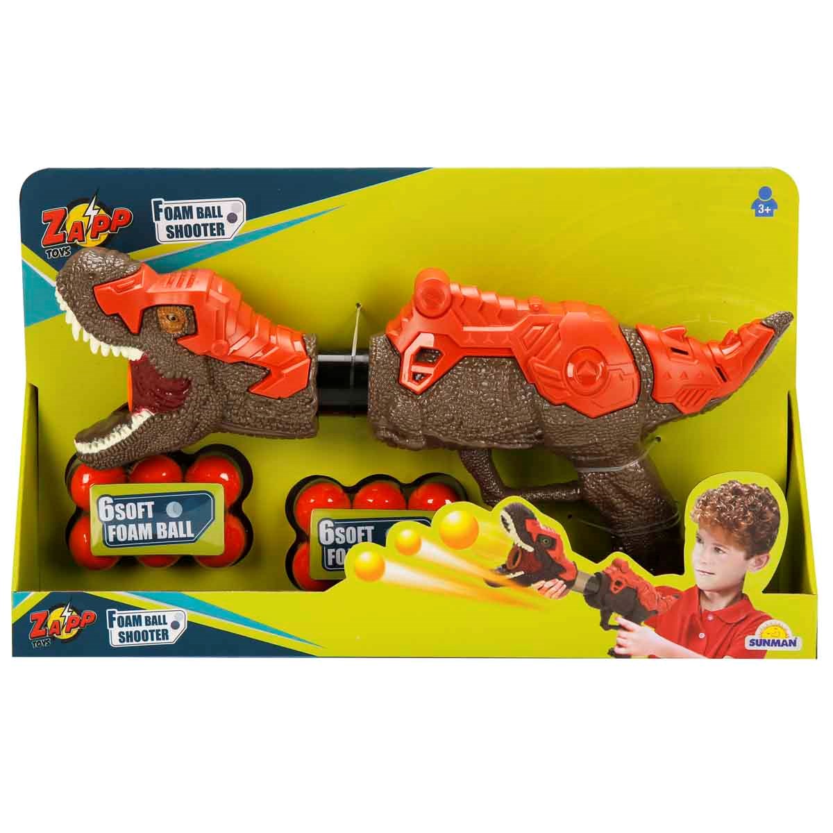 Zapp Toys Sünger Top Atan Dinozor Silah Kahverengi