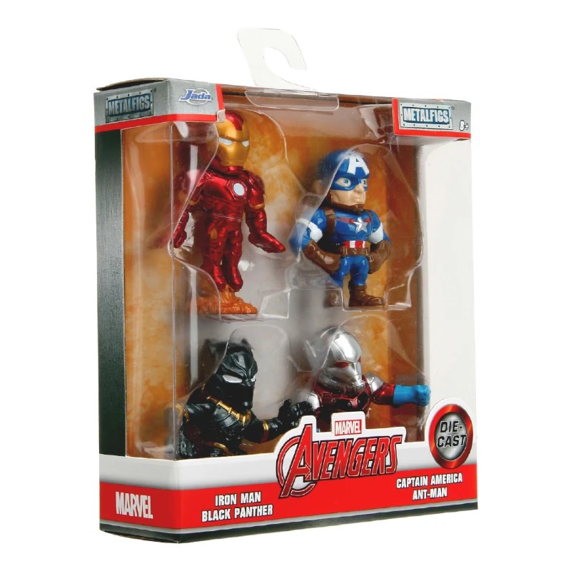 Jada Avengers 4'lü Figür Seti Iron Man, C. America, B. Panther, AntMan