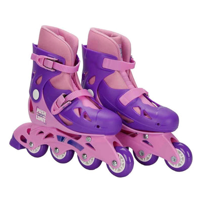 Rising Sports Inline 4 Teker Paten Pembe Renkli, 34-37 Numara Ayarlanabilir, Ergonomik Tasarımlı ve Yüksek Performanslı Çocuk Pateni