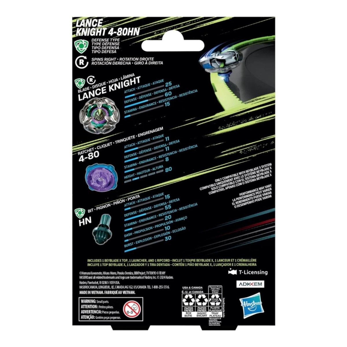 Beyblade X Lance Knight 4 - 80HN Başlangıç Seti - Roket Oyuncak