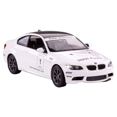 BMW M3 Uzaktan Kumandalı Araba Işıklı 2.4GHz Full Fonksiyon RC Araba 32 Cm Beyaz - Roket Oyuncak
