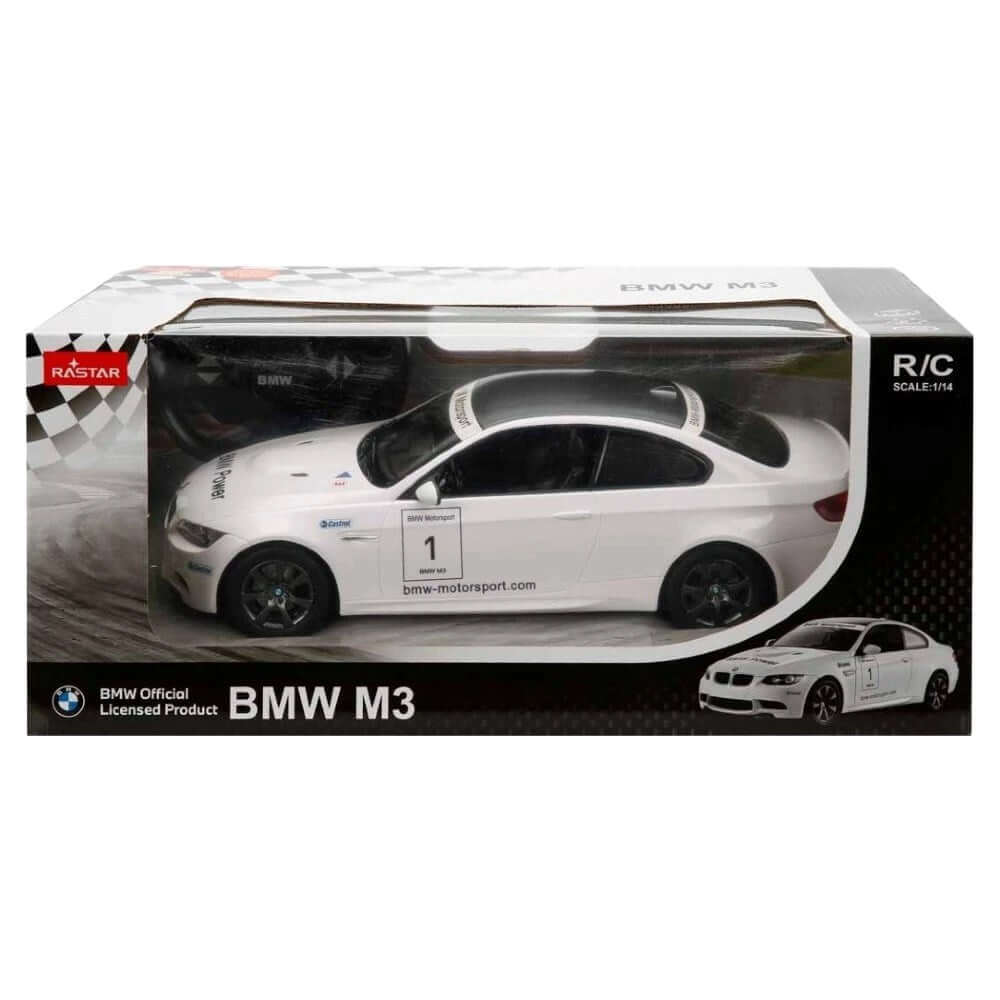 BMW M3 Uzaktan Kumandalı Araba Işıklı 2.4GHz Full Fonksiyon RC Araba 32 Cm Beyaz - Roket Oyuncak