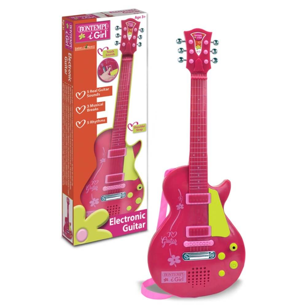 Bontempi Elektronik Çocuk Gitarı Pembe 5 Ritim - Roket Oyuncak