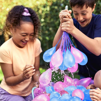 Bunch O Balloons Tropical Party 60 Saniyede 100 Adet Hazırlanan, Kendi Kendine Kapanan Hızlı Dolum Su Balonu (3'lü Bağ) - Roket Oyuncak