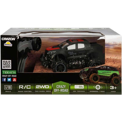 Crazon 4x4 Crazy Off - Road Uzaktan Kumandalı Araba Siyah Kırmızı - Roket Oyuncak