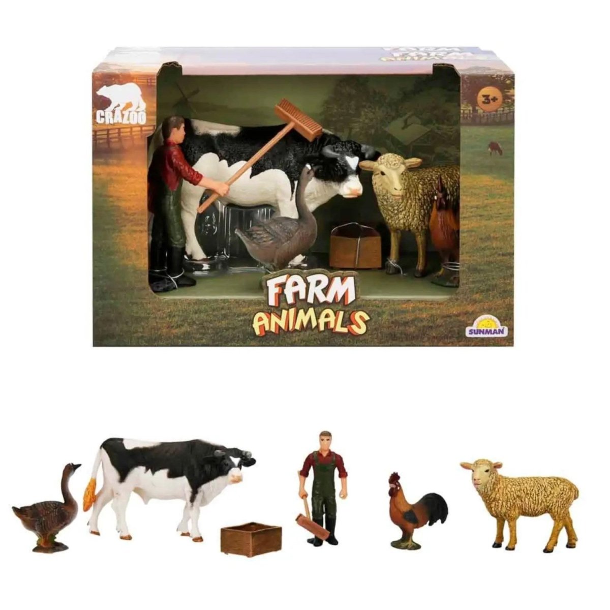 Crazoo Farm Animals Çiftlik Hayvanları Seti Koyun - Roket Oyuncak