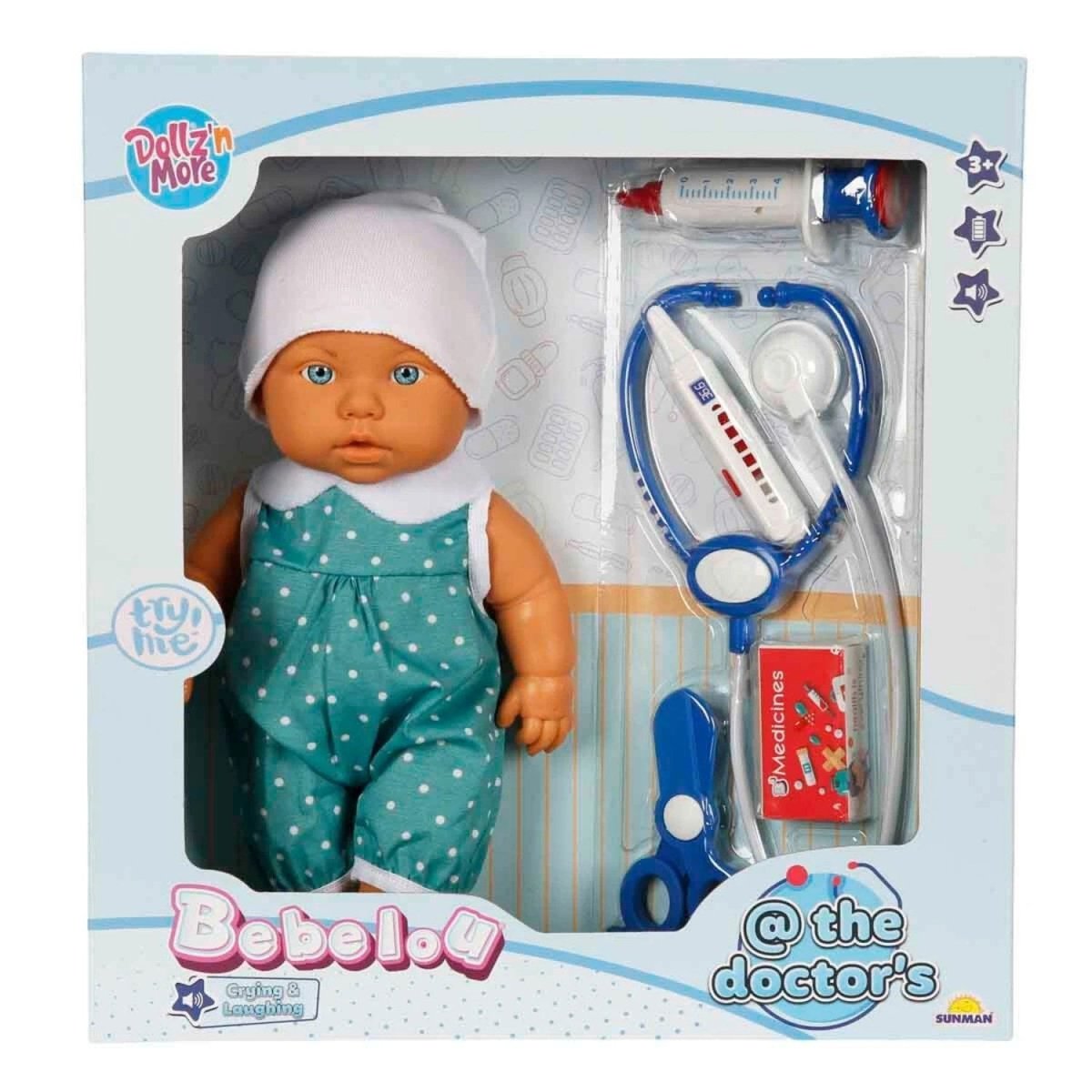 Dollz n More Bebelou The Doctor's Bebek Seti 32 Cm Mavi - Roket Oyuncak