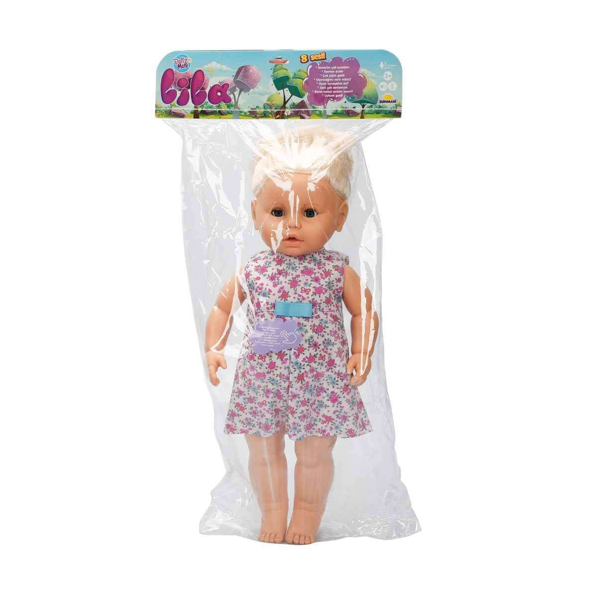 Dollz n More Lila Türkçe Konuşan Bebeğim 60 Cm Mavi Kurdele - Roket Oyuncak