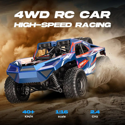 Enoze Dune Cruiser Racing 1:16 4x4 Uzaktan Kumandalı Off Road Araba 40 KMH Hız Off Road RC Aracı Mavi