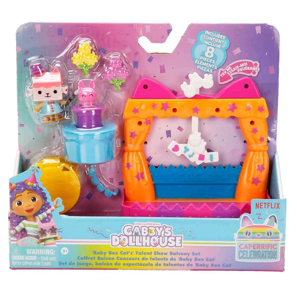 Gabby's Dollhouse Balkon Oyun Seti Baby Box Cat'S Talent - Roket Oyuncak