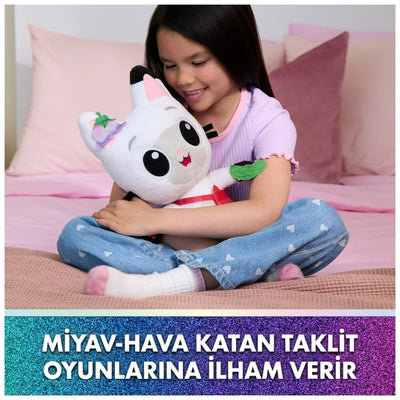 Gabby's Dollhouse Meow - mazing Pandy Paws 20’den Fazla Ses Efektli, Meow Tech Uyumlu ve Aksesuarlı İnteraktif Pelüş Kedi - Roket Oyuncak