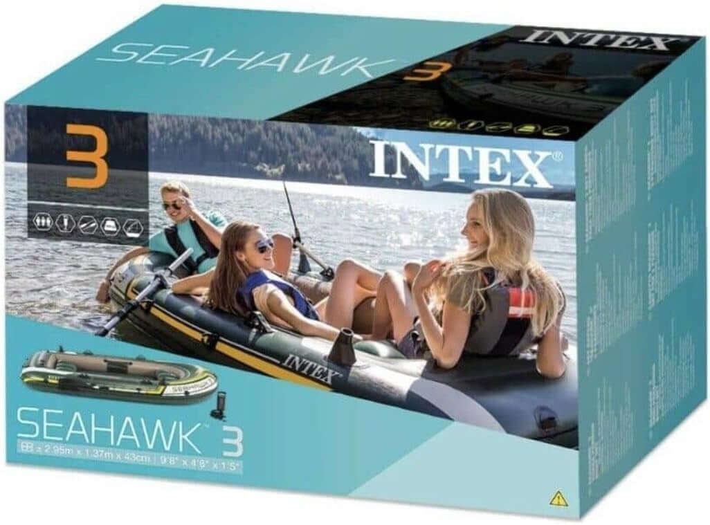 Intex Seahawk 3 Kişilik Bot Set 295 x 137 x 43 Cm - Roket Oyuncak