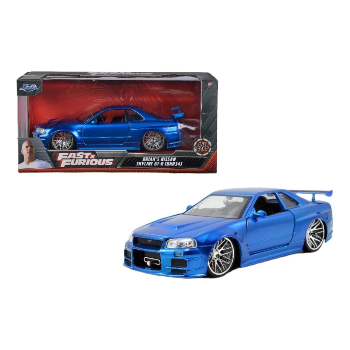 Jada Fast & Furious Brian's Nissan Skyline GT - R BNR34 - Roket Oyuncak