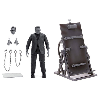 Jada Frankenstein Deluxe Next Level Figure Siyah - Beyaz Sınırlı Seri, Fonksiyonel Operasyon Masası ve Aksesuarlı 90. Yıl Özel Koleksiyon Seti - Roket Oyuncak