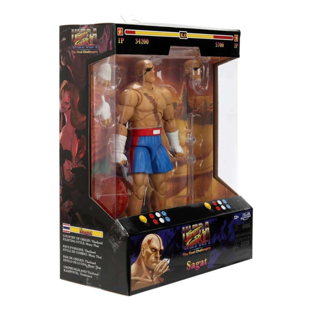 Jada Street Fighter II Sagat 19 Cm Figür - Roket Oyuncak