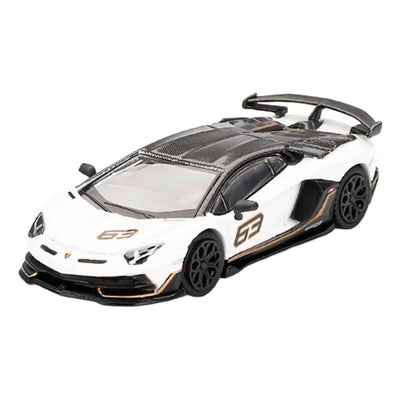 Lamborghini Aventador SVJ 63 Bianco Asopo LHD 1:64 Diecast Model Araba - Roket Oyuncak