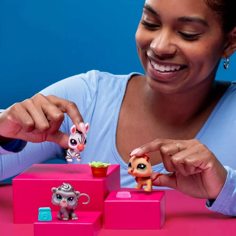Littlest Pet Shop Minişler 3’lü Figür Seti S2 Zebra – Aslan – Maymun - Roket Oyuncak