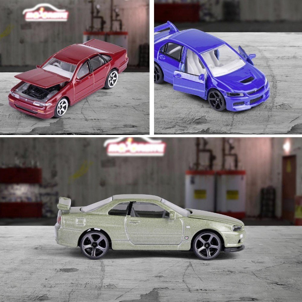 Majorette 1:64 Japan Series Premium Arabalar Nissan Skyline GT - R (R34) Diecast Model Araba 212051029 - Roket Oyuncak