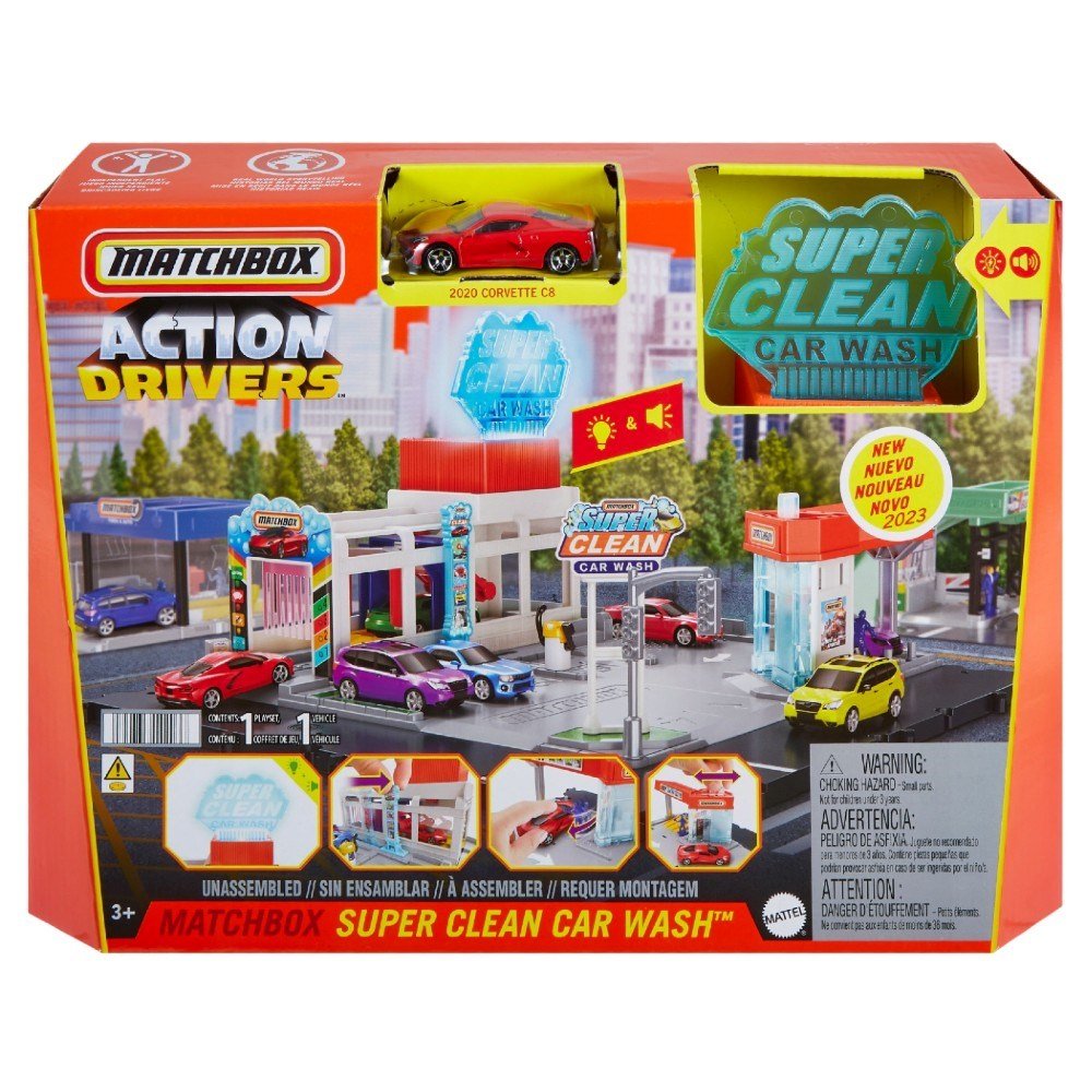 Matchbox Aksiyon Sürücüleri Oyun Seti Super Clean Car Wash - Roket Oyuncak