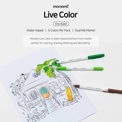 Monami Live Color 36 Renk Çift Uçlu Marker Kalem Seti - Roket Oyuncak