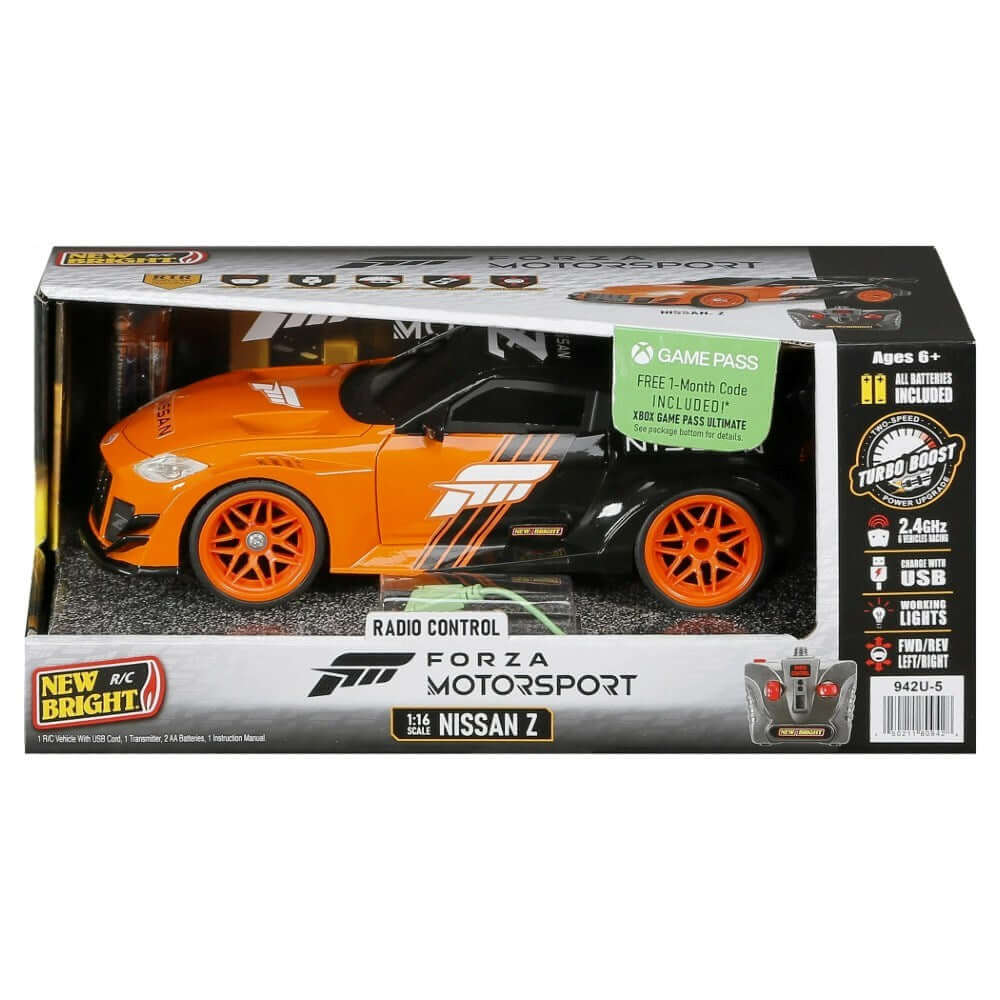 New Bright 1:16 Forza Motorsport Sesli ve Işıklı USB Şarjlı Uzaktan Kumandalı Araba - Nissan Z - Roket Oyuncak