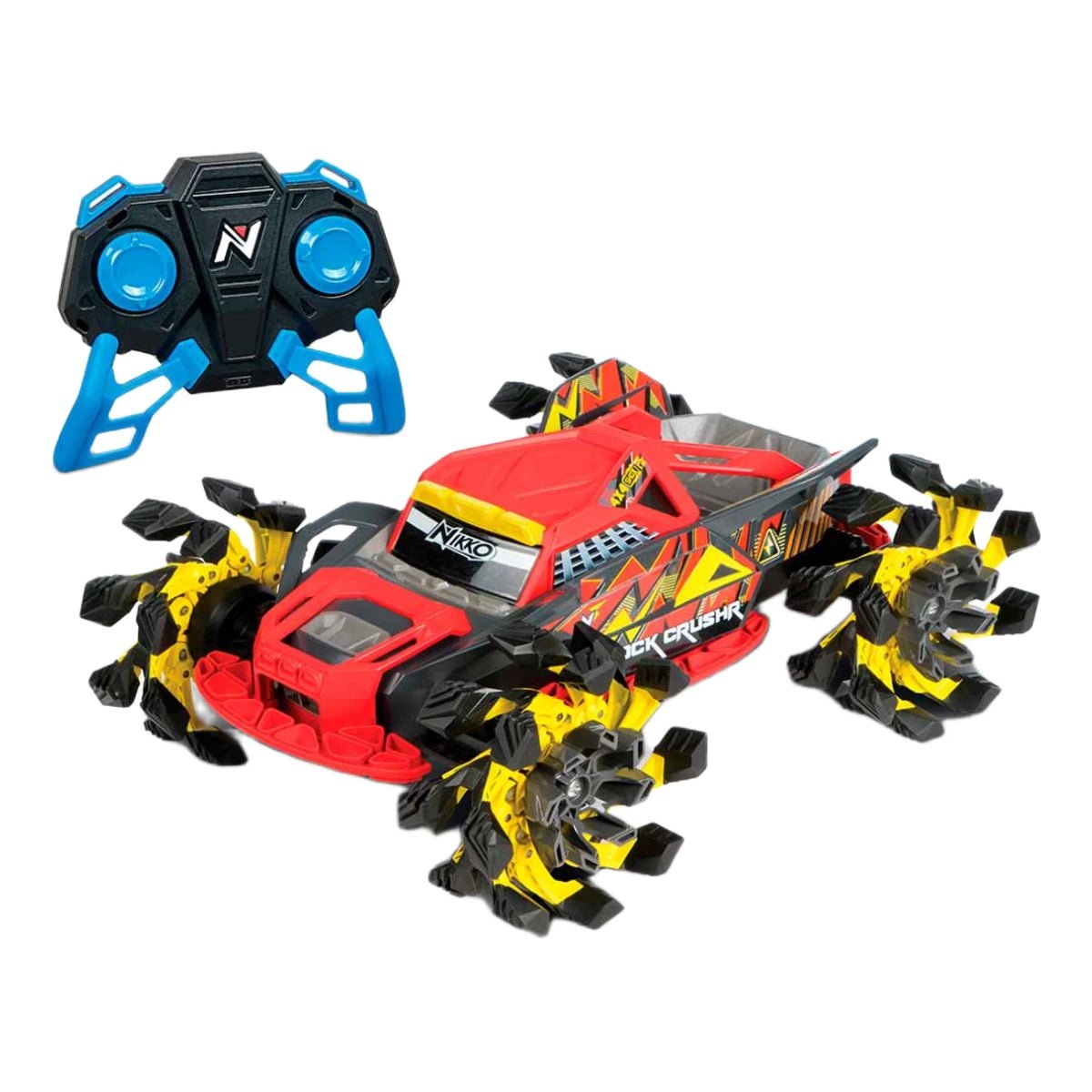 Nikko 1:12 Rock CrushR 33 cm Otomatik Uzayan Kollu Kırmızı USB Şarjlı Off - Road Canavar Araba - Roket Oyuncak