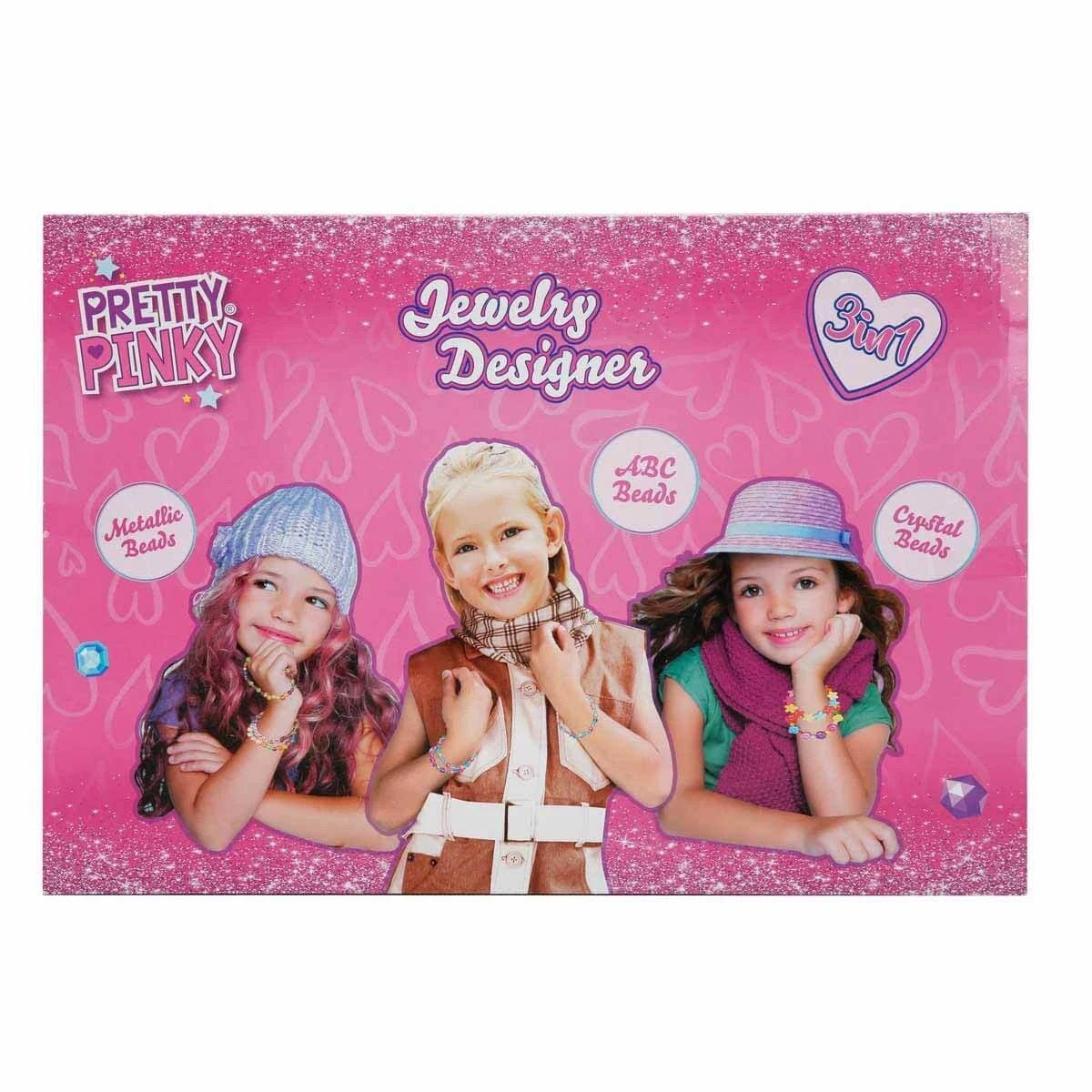 Pretty Pinky Takı Yapım Seti 1300+ Adet Renkli Boncuk, 40 Farklı Tasarım Kapasiteli, Kalp ve Yıldız Figürlü Dev Aksesuar Tasarım Atölyesi - Roket Oyuncak