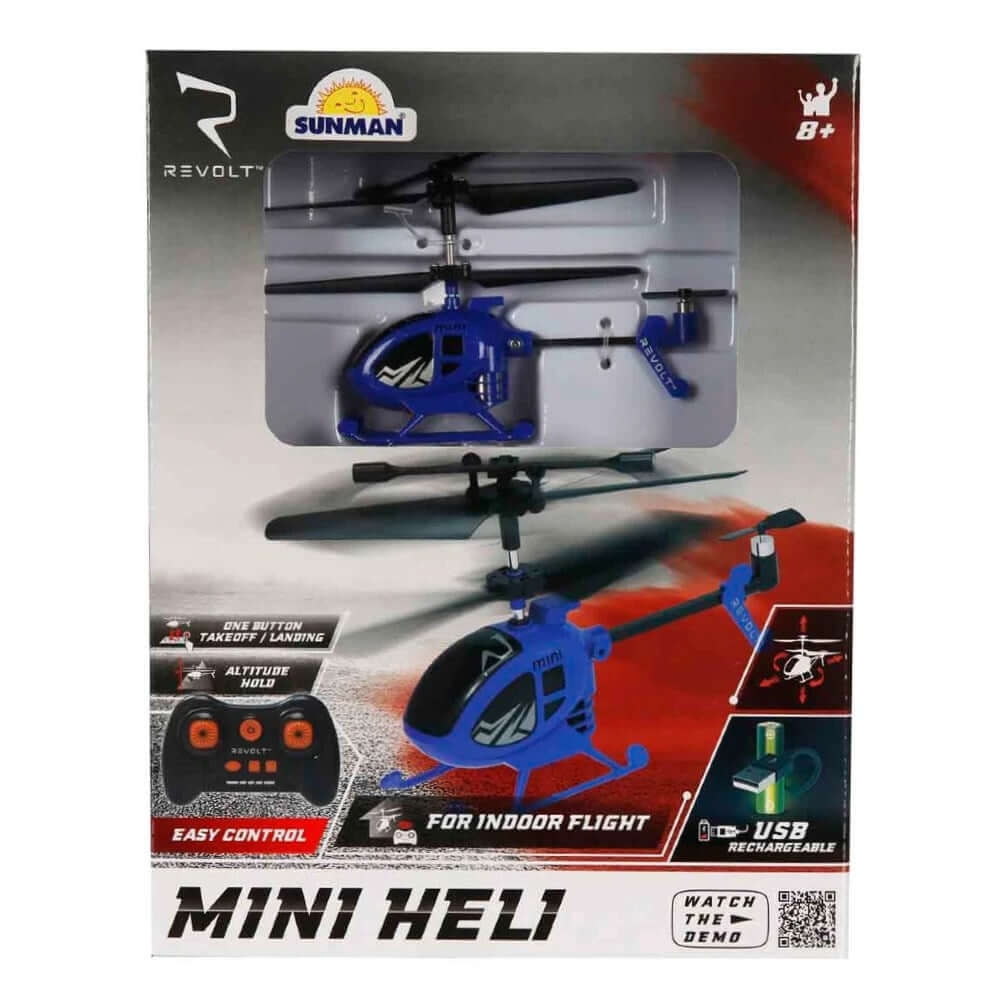 Revolt Uzaktan Kumandalı 3 Kanal Mini Helikopter Mavi - Roket Oyuncak