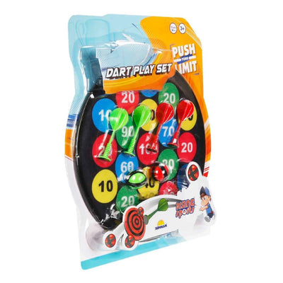 Rising Sport İğnesiz Dart Seti 36 cm Çapında Cırt Cırtlı Hedef Tahtası, 4 Adet Ok ve 2 Adet Top İçeren Güvenli Eğlence Seti (Yuvarlak Puan) - Roket Oyuncak