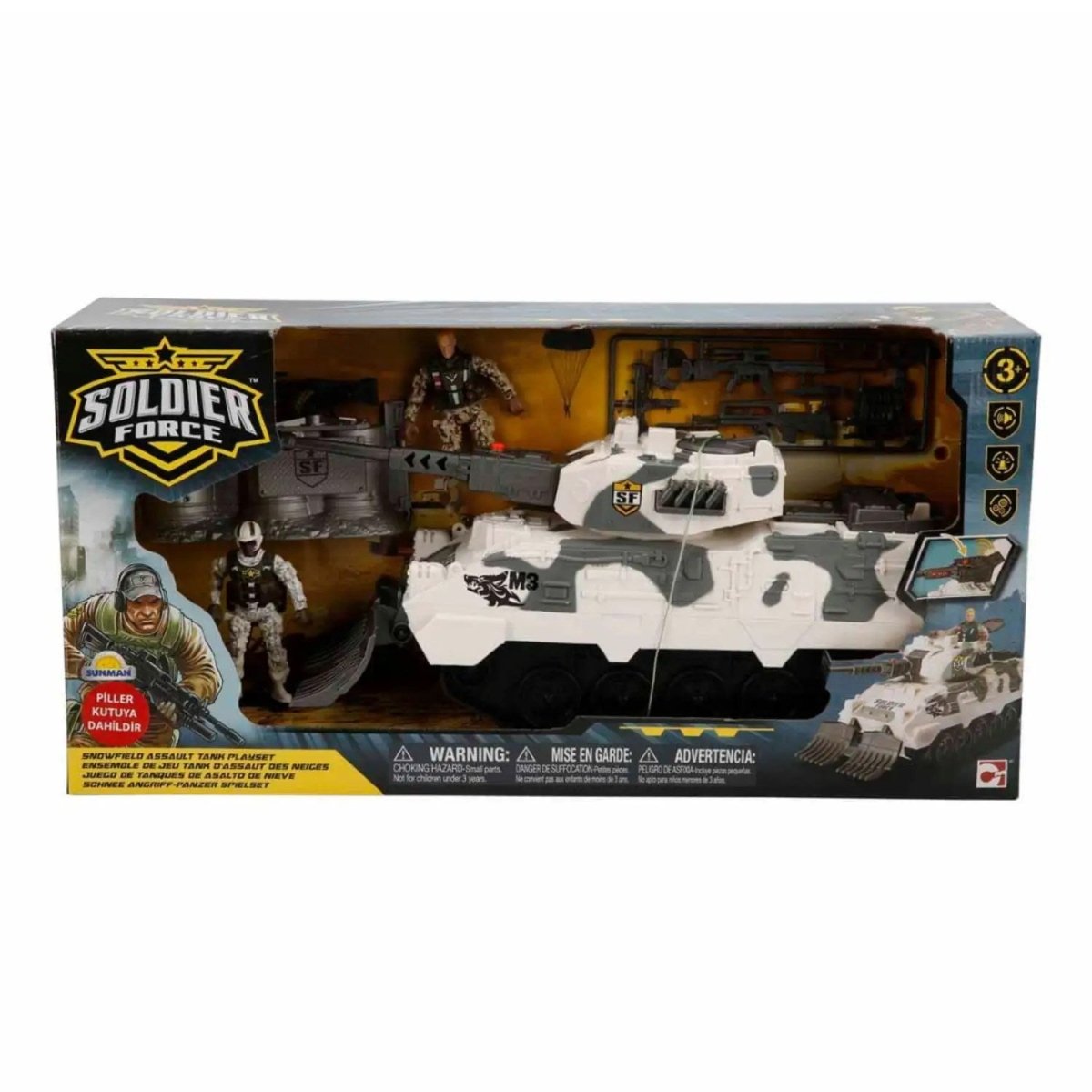 Soldier Force Desert Tank: Sesli ve Işıklı Askeri Oyun Seti (38 cm) - Roket Oyuncak