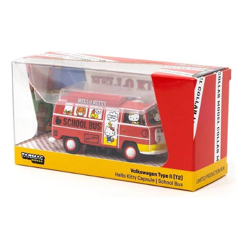 Tarmac Works VW Type II (T2) Hello Kitty Capsule School Bus - Roket Oyuncak