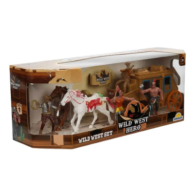 Wild West Hero At Arabalı Kovboy Oyun Seti Beyaz At Baltalı Kızılderili - Roket Oyuncak
