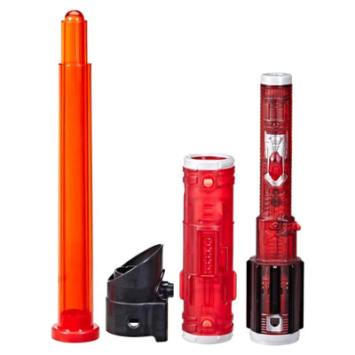 Star Wars Elektronik Darth Vader Işın Kılıcı parçaları, kırmızı ışık ve ses efektleri ile özel tasarım aksesuarlar.