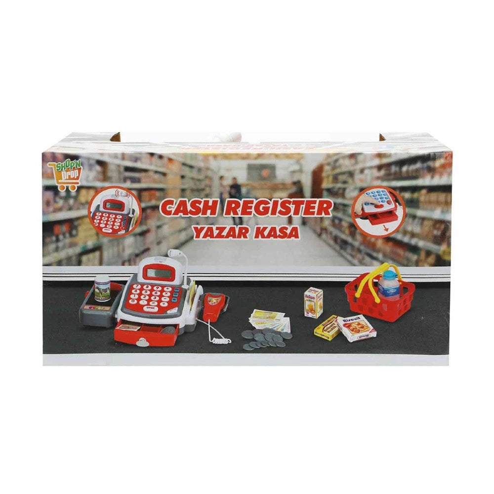 Shopn Drop Sesli ve Işıklı Mikrofonlu Yazar Kasa Seti