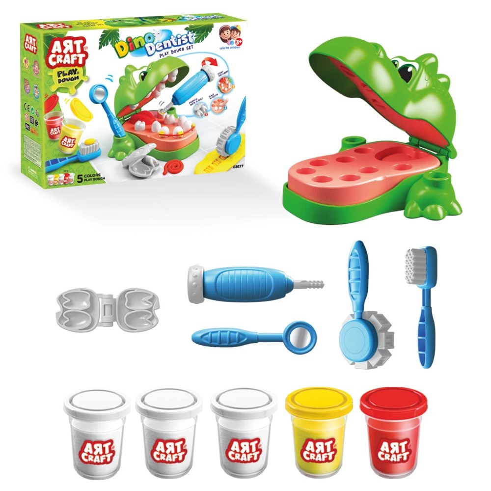 Dede Art Craft Dinozor Dişçi Oyun Hamur Set