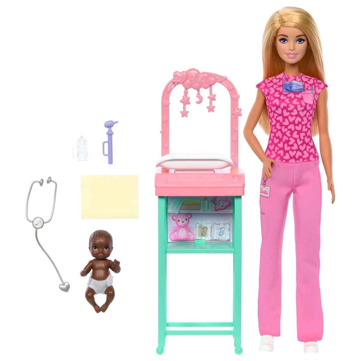 Barbie Bakım Temalı Kariyer Oyun Setleri Bebek Doktoru